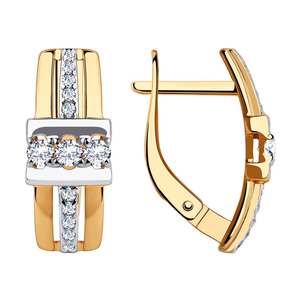 

Серьги женские из золота SOKOLOV 028346, фианит, 028346