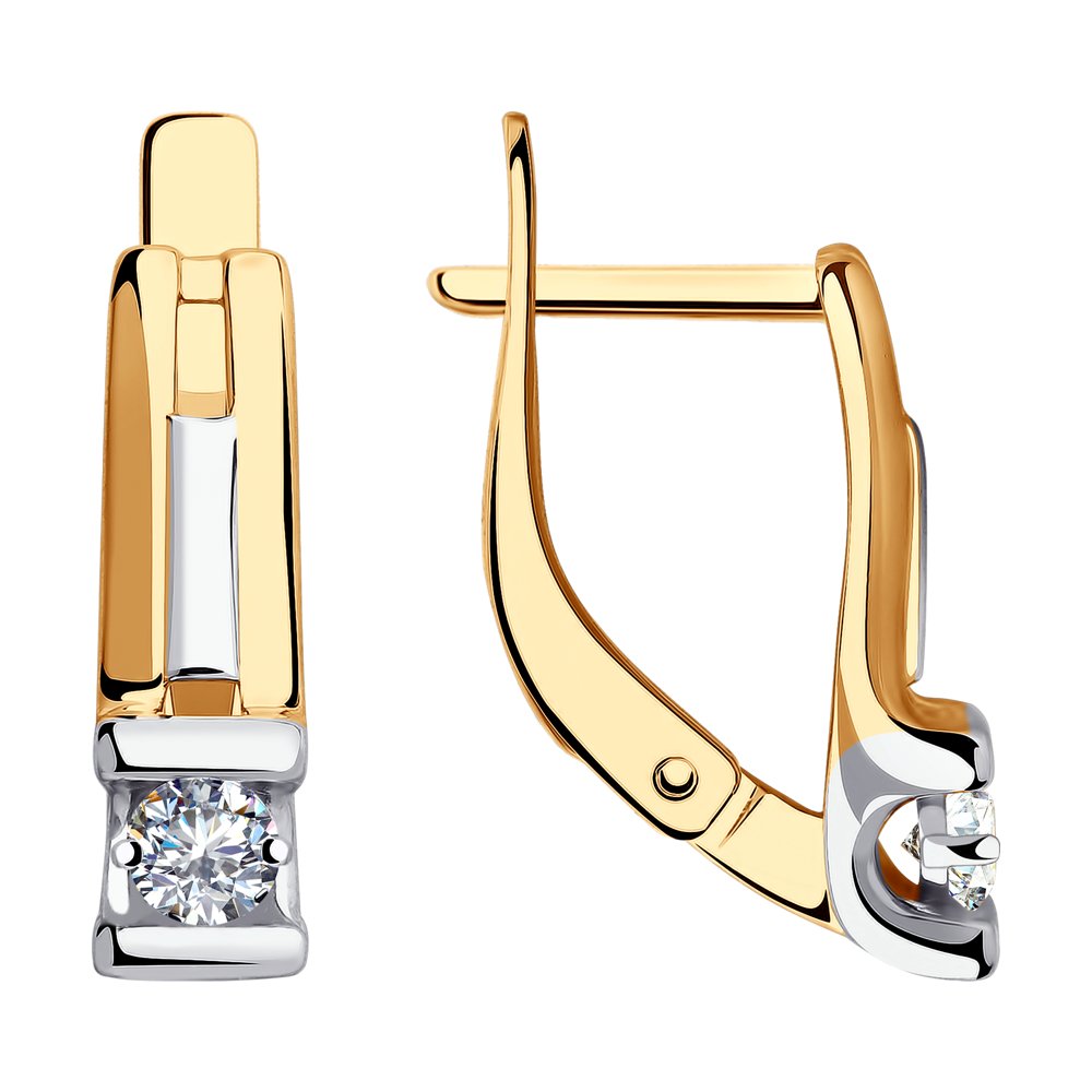 

Серьги из желтого золота SOKOLOV 028429, фианит, 028429