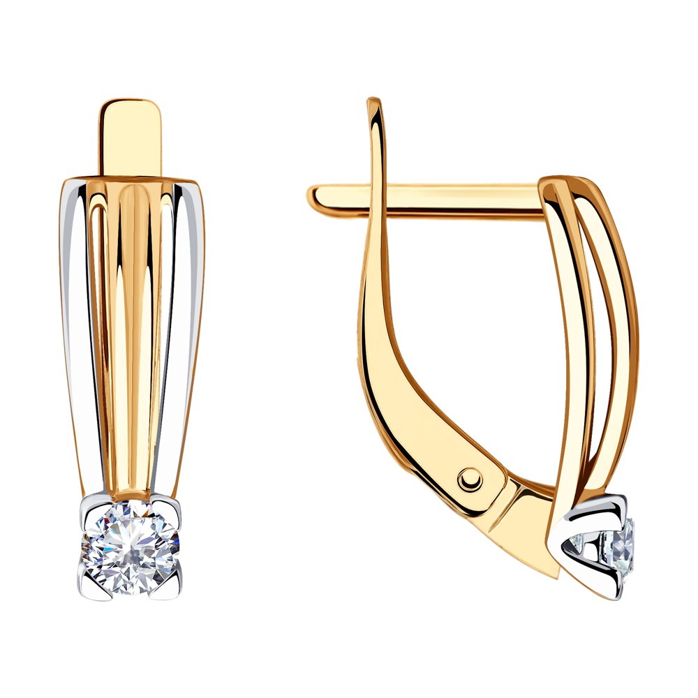 

Серьги женские из золота SOKOLOV 028444, фианит, 028444
