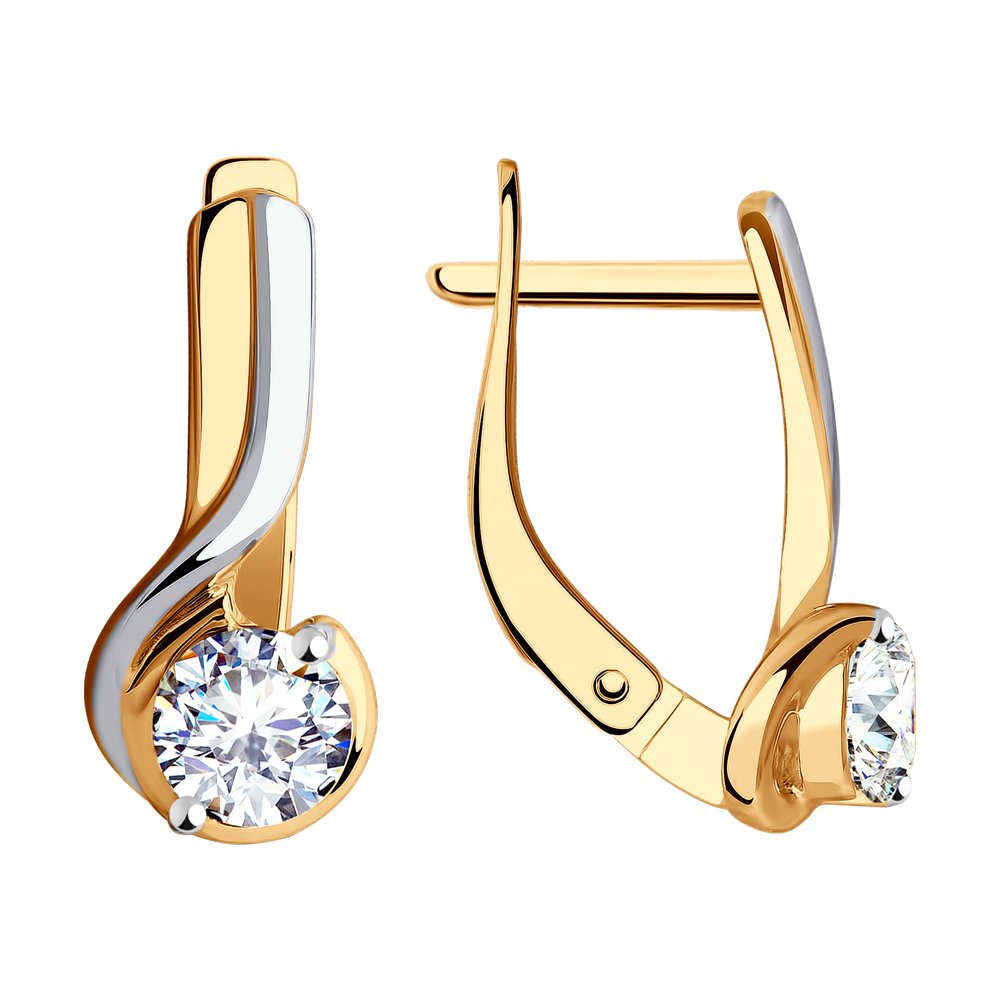 

Серьги женские из золота SOKOLOV 028600, фианит, 028600