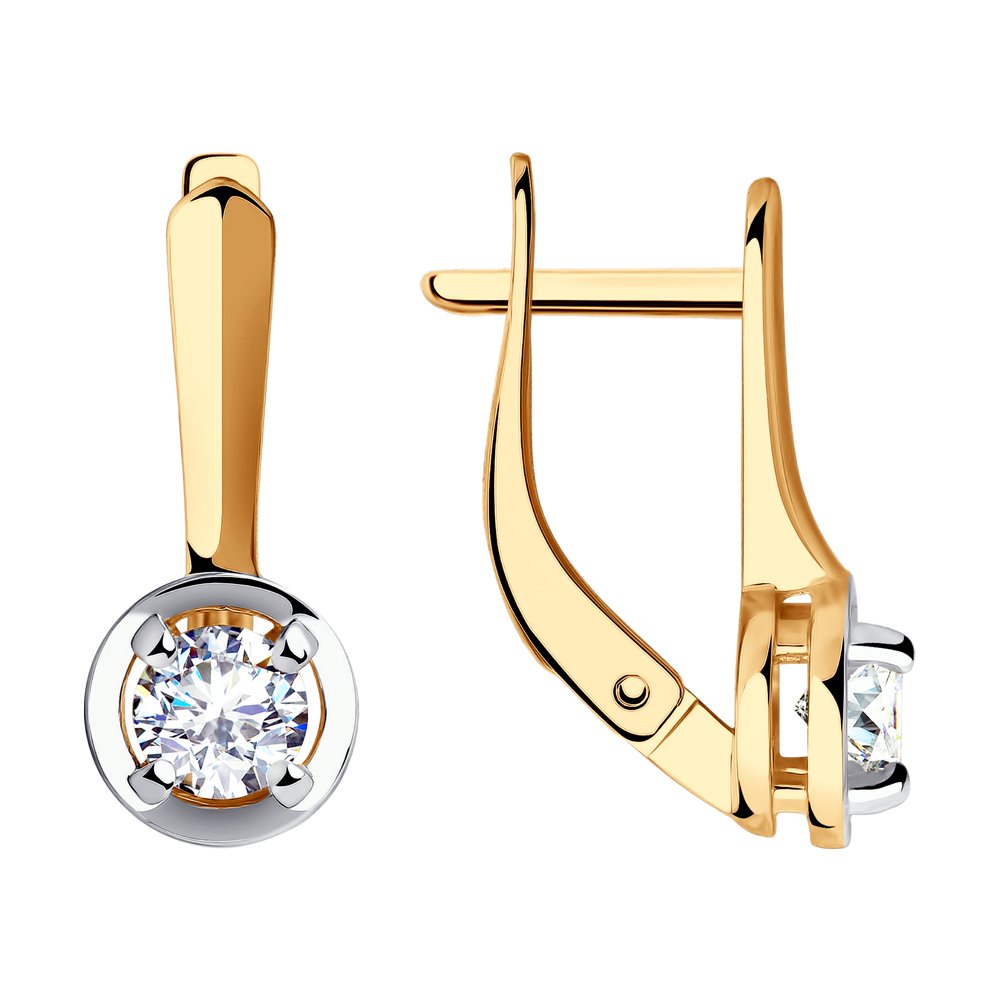 

Серьги женские из золота SOKOLOV 028612, фианит, 028612