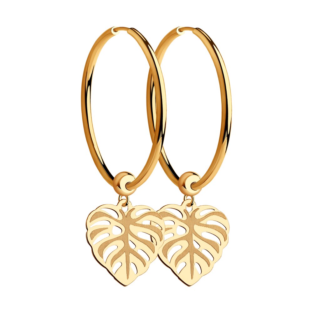 

Серьги конго из красного золота SOKOLOV 028654, 028654