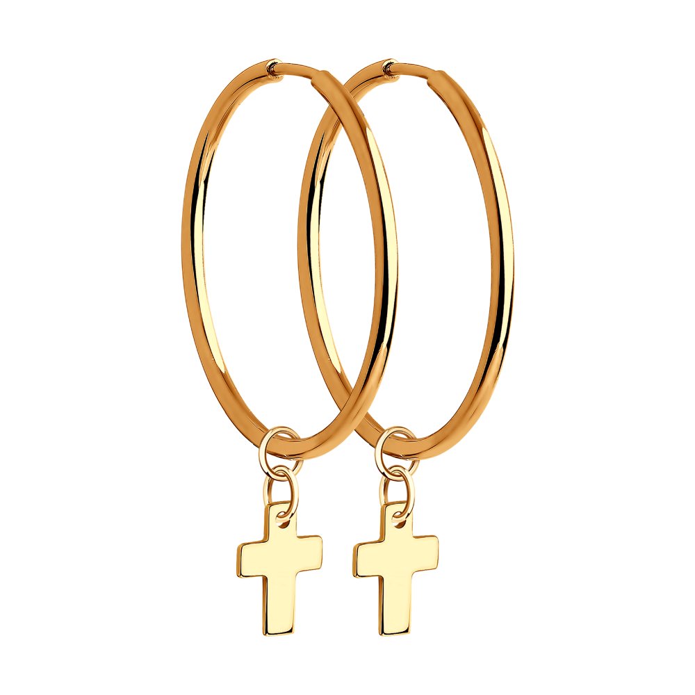 

Серьги конго из красного золота SOKOLOV 028671, 028671