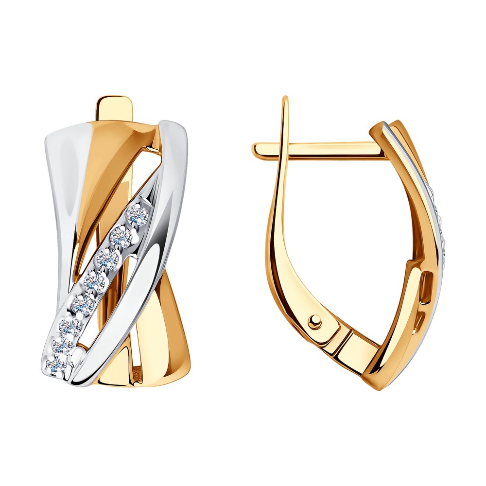 

Серьги женские из золота SOKOLOV 028747, фианит, 028747