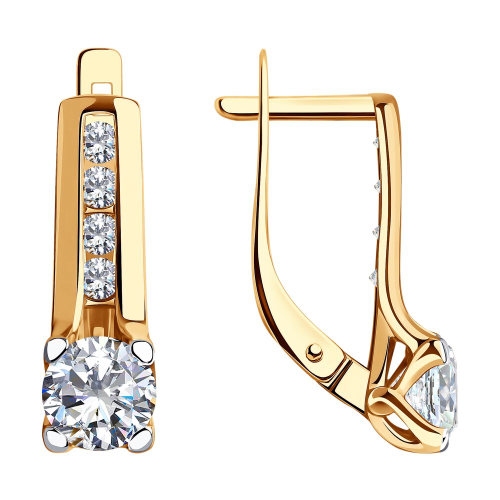 

Серьги женские из золота SOKOLOV 028762, фианит, 028762