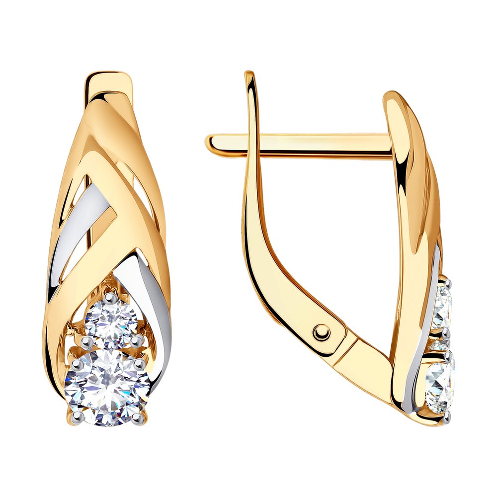 

Серьги женские из золота SOKOLOV 028830, фианит, 028830