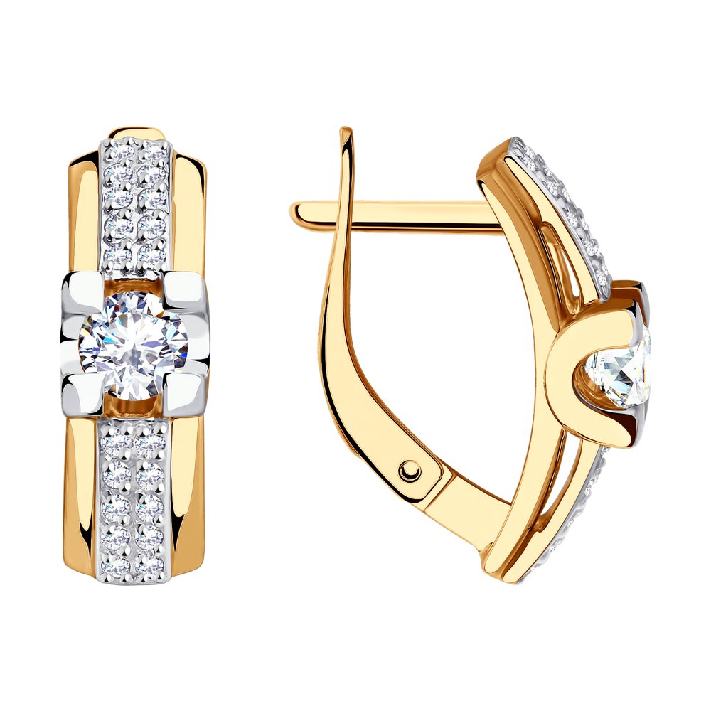 

Серьги женские из золота SOKOLOV 028837, фианит, 028837