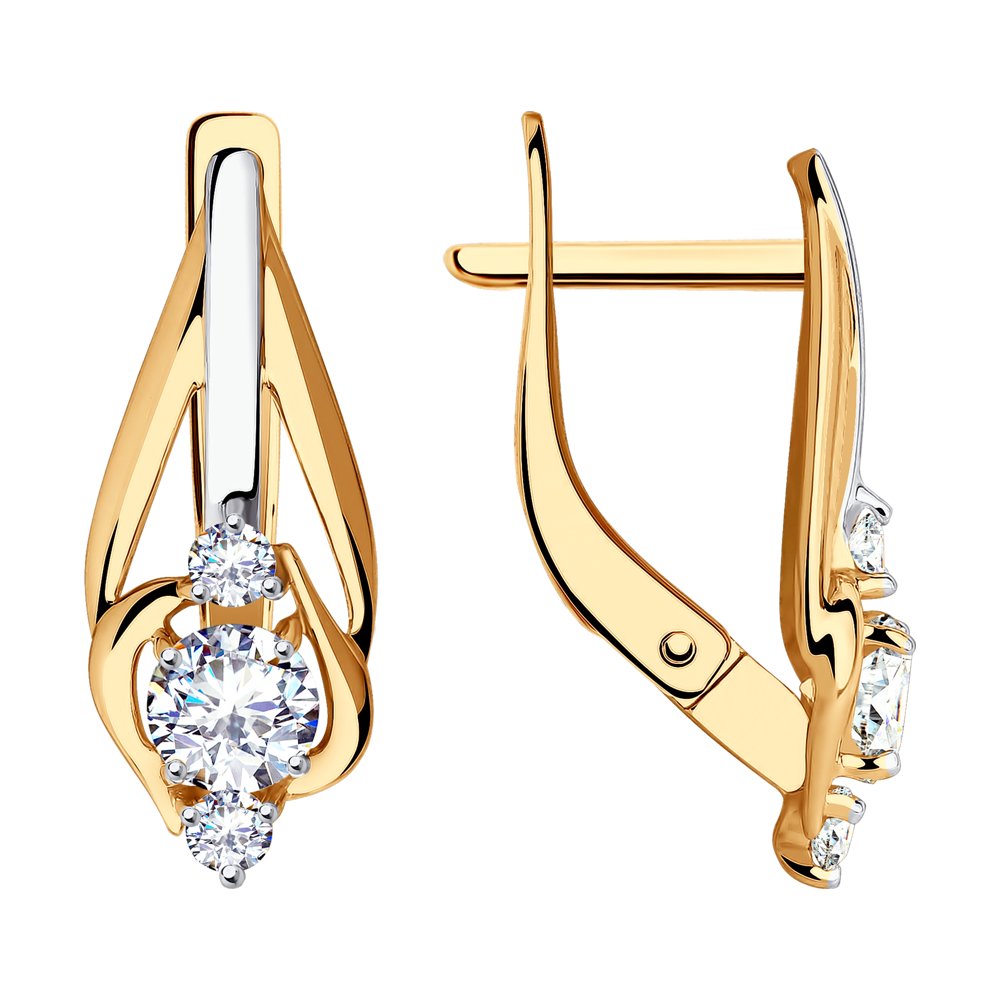 

Серьги женские из золота SOKOLOV 028951, фианит, 028951