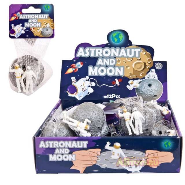 Игрушка-антистресс. Тянучка Астронавты на луне, 5,5 см Junfa Toys