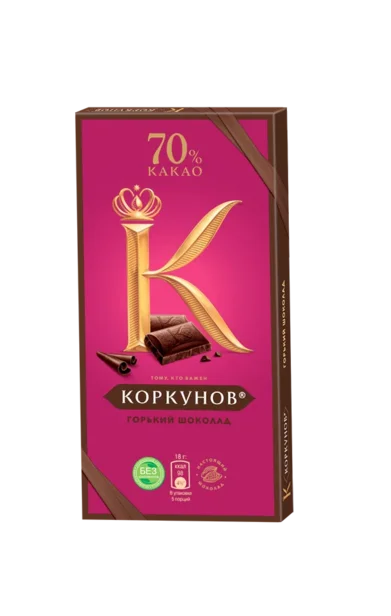 фото Шоколад горький коркунов 70% 90 г