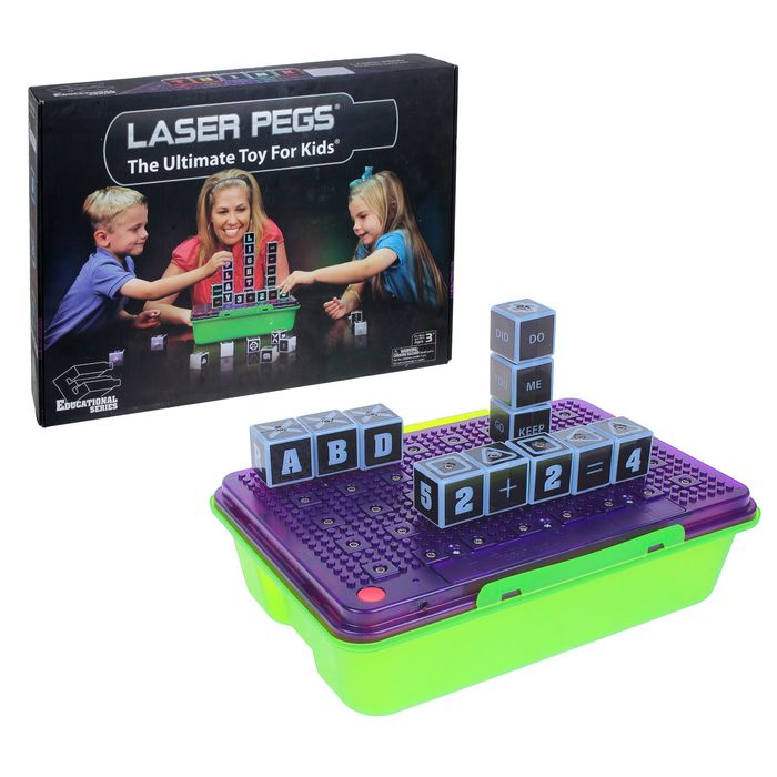 

Конструктор со световой панелью Английский язык, 36 деталей Laser Pegs