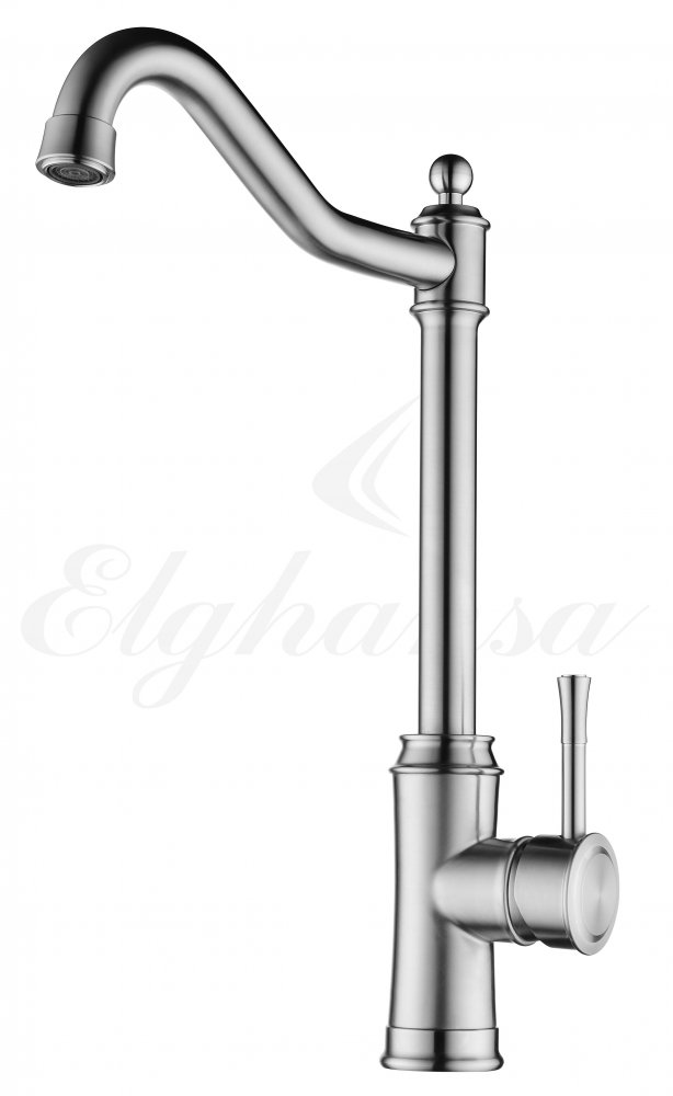 фото Смеситель для кухонной мойки elghansa 56d4737-steel