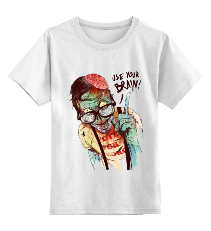 

Детская футболка классическая Printio Clever zombie, р. 128, 0000000641737