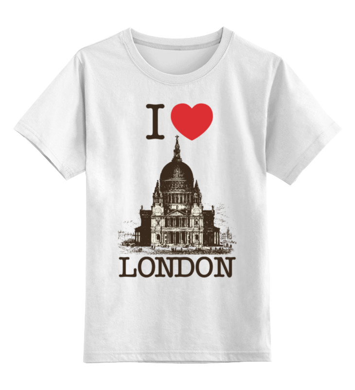 Детская футболка классическая Printio Я люблю лондон, р. 116