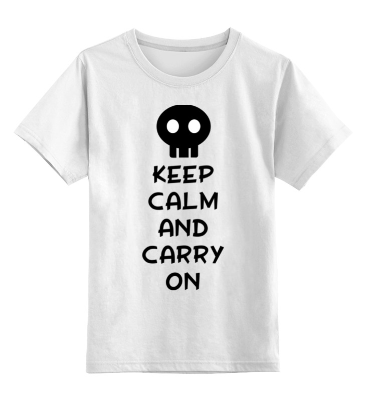 

Детская футболка классическая Printio Keep calm and carry on, р. 116, Белый, 0000000643000