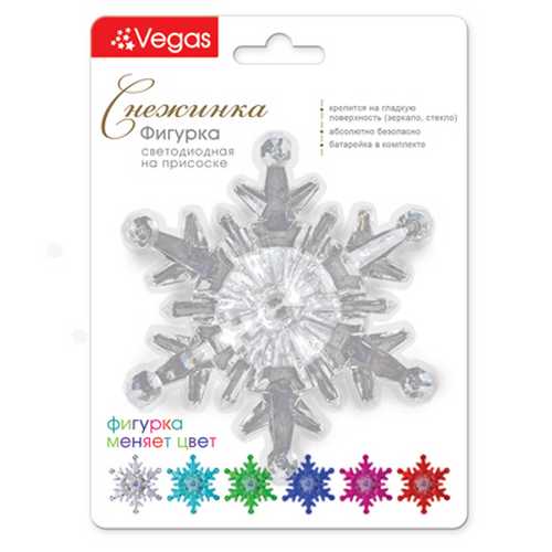 

Световая фигура Vegas Снежинка разноцветный/RGB, Снежинка