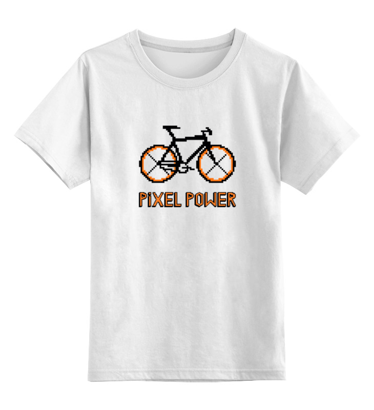

Детская футболка классическая Printio Pixel power, р. 164, Белый, 0000000643210