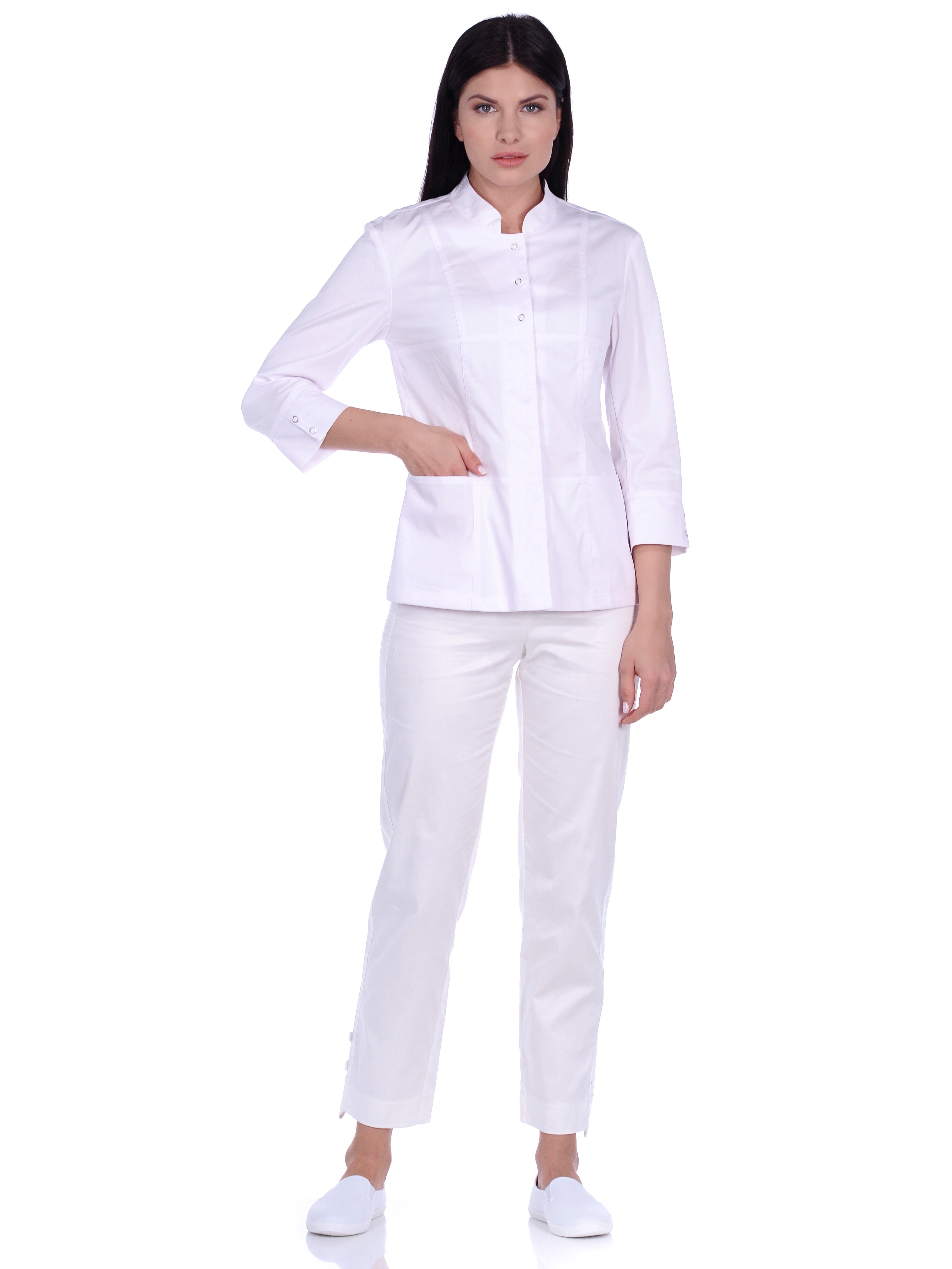 Рубашка медицинская женская Med Fashion Lab 03-735-09-023 белая 56-176