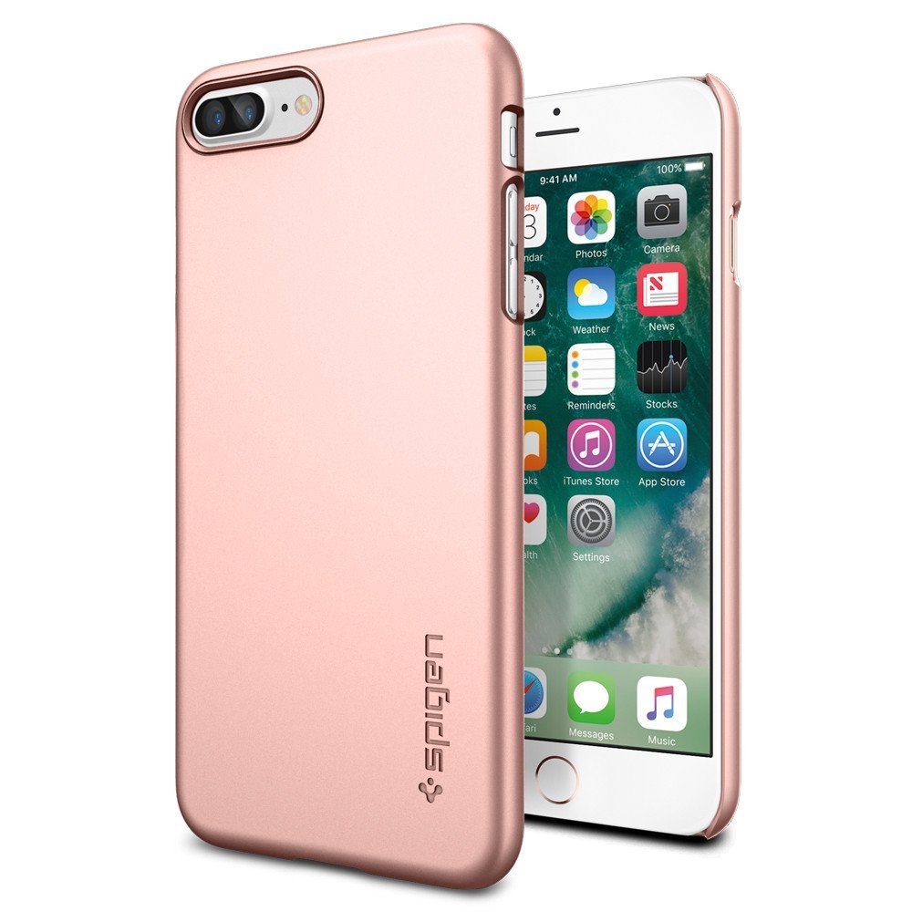 фото Чехол spigen для iphone 7 plus / 8 plus - thin fit - розовое золото - 043cs20474