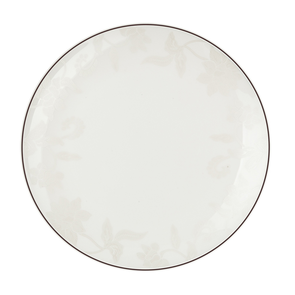 фото Тарелка плоская "белый лотос" 25 см 1 шт. арт. 609/1 609/1 royal aurel