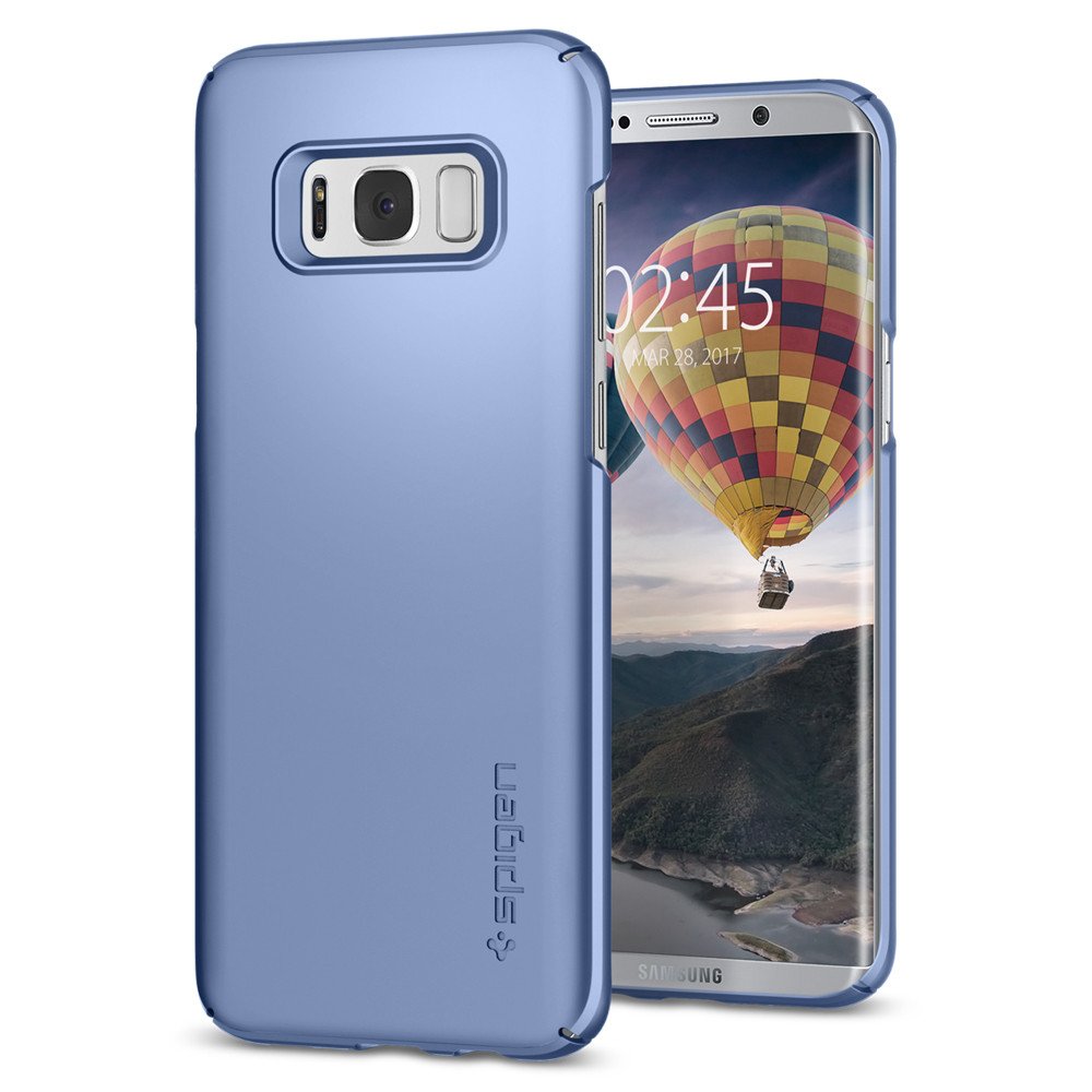 фото Чехол spigen для galaxy s8 plus - thin fit - голубой - 571cs21677