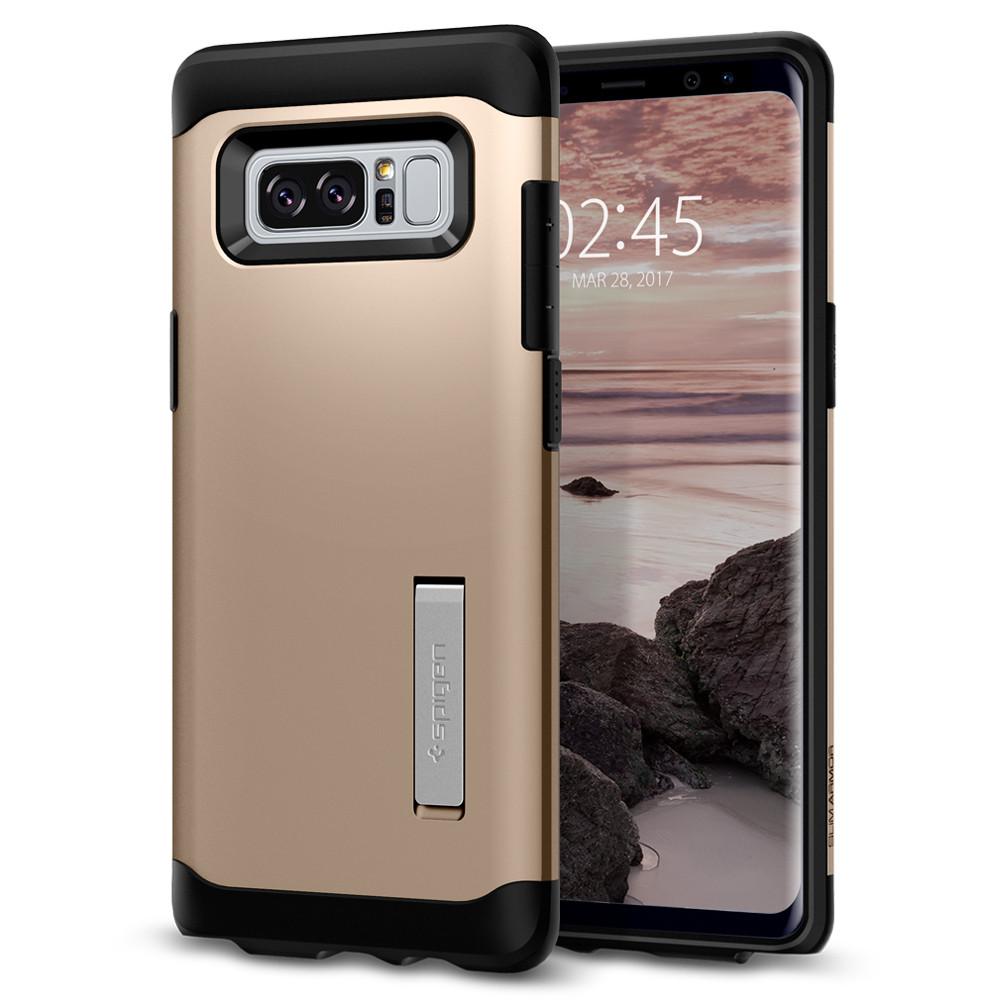 фото Чехол spigen для galaxy note 8 - slim armor - золотой - 587cs21837