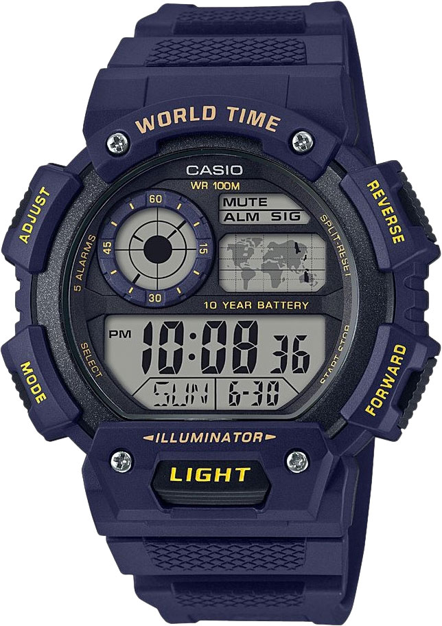 фото Наручные часы кварцевые мужские casio illuminator ae-1400wh