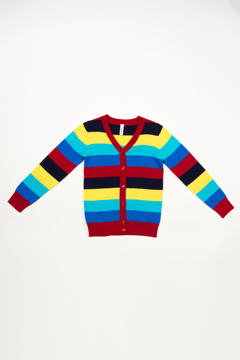 

Кардиган для девочки PlayToday, цв.мультиколор, р-р 140, 194069