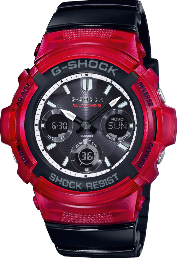 фото Японские наручные часы casio g-shock awg-m100srb-4aer