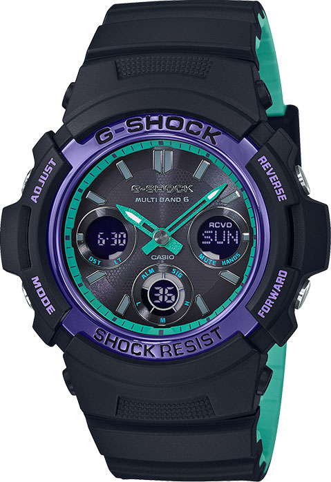 фото Японские наручные часы casio g-shock awg-m100sbl-1aer