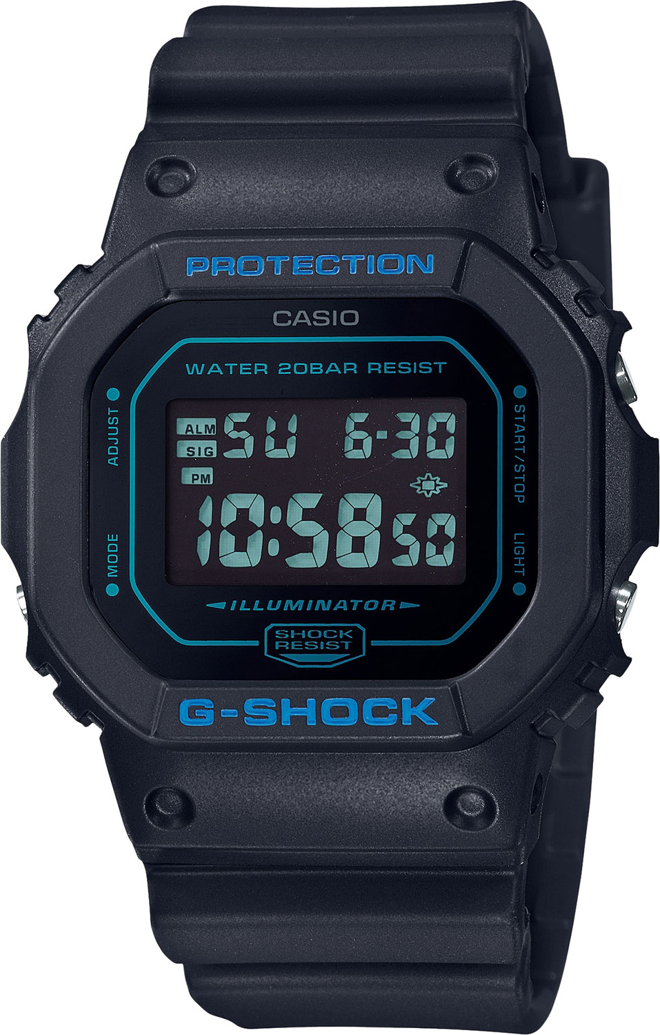 фото Японские наручные часы casio g-shock dw-5600bbm-1er с хронографом