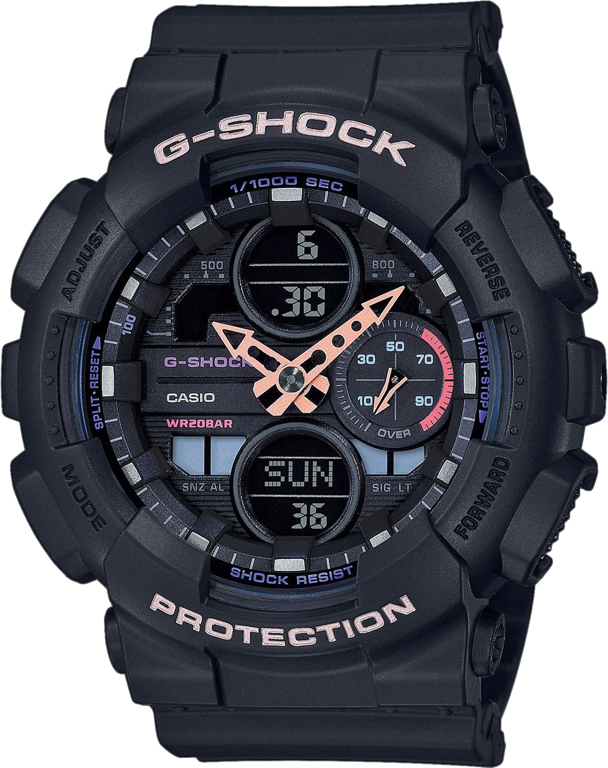 фото Японские наручные часы casio g-shock gma-s140-1aer с хронографом