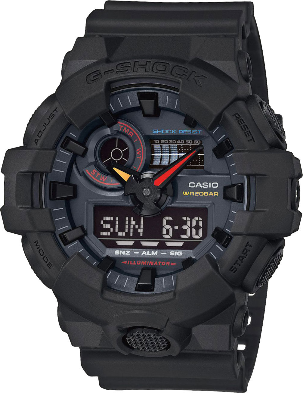 

Японские наручные часы Casio G-SHOCK GA-700BMC-1AER с хронографом, G-SHOCK GA-700BMC