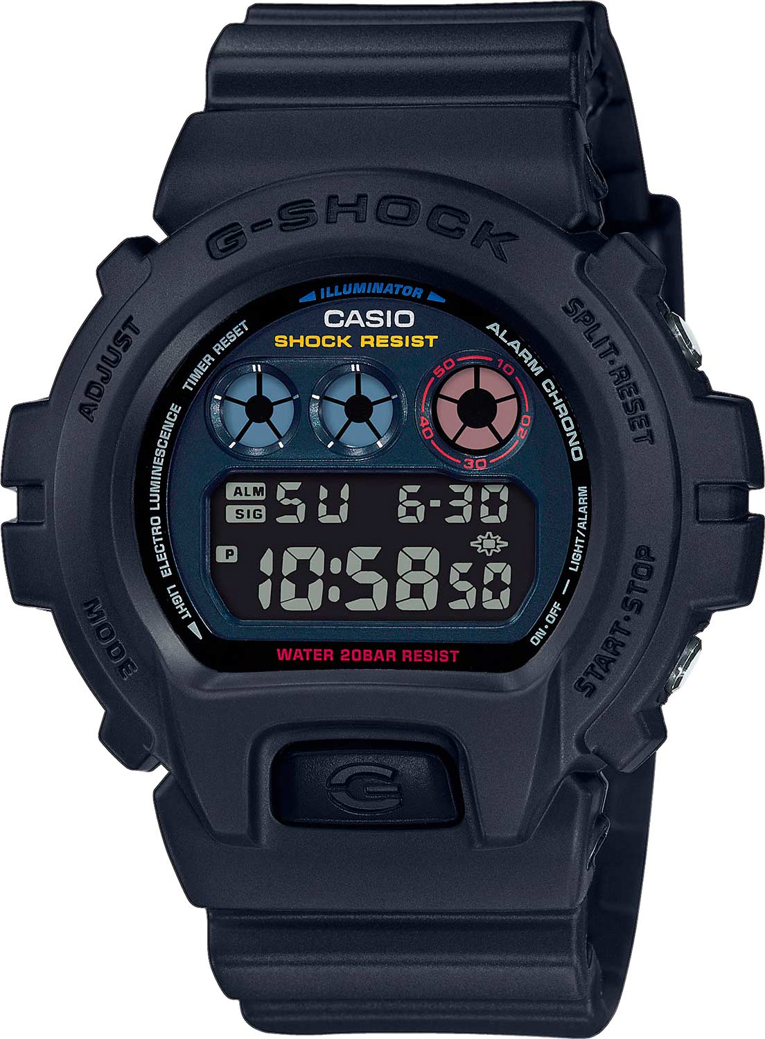 фото Японские наручные часы casio g-shock dw-6900bmc-1er с хронографом