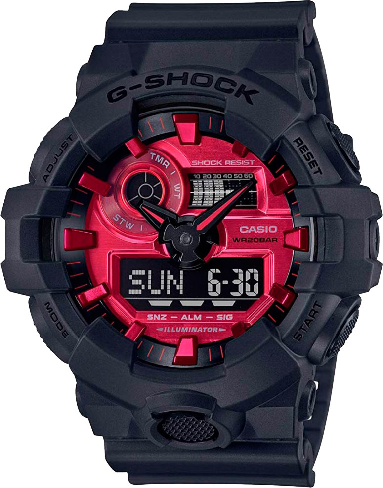 фото Японские наручные часы casio g-shock ga-700ar-1aer с хронографом