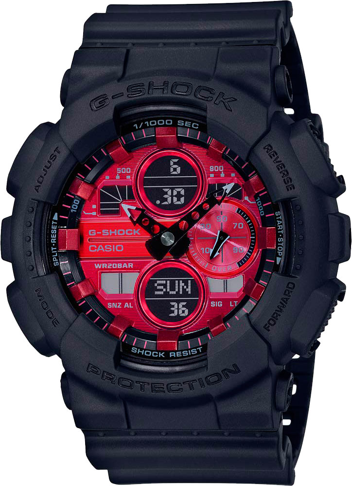 фото Японские наручные часы casio g-shock ga-140ar-1aer с хронографом