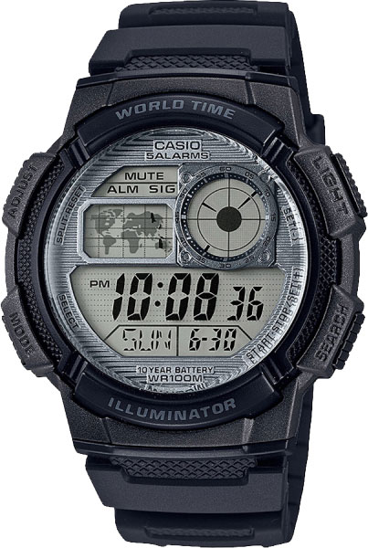 фото Наручные часы кварцевые мужские casio illuminator ae-1000w