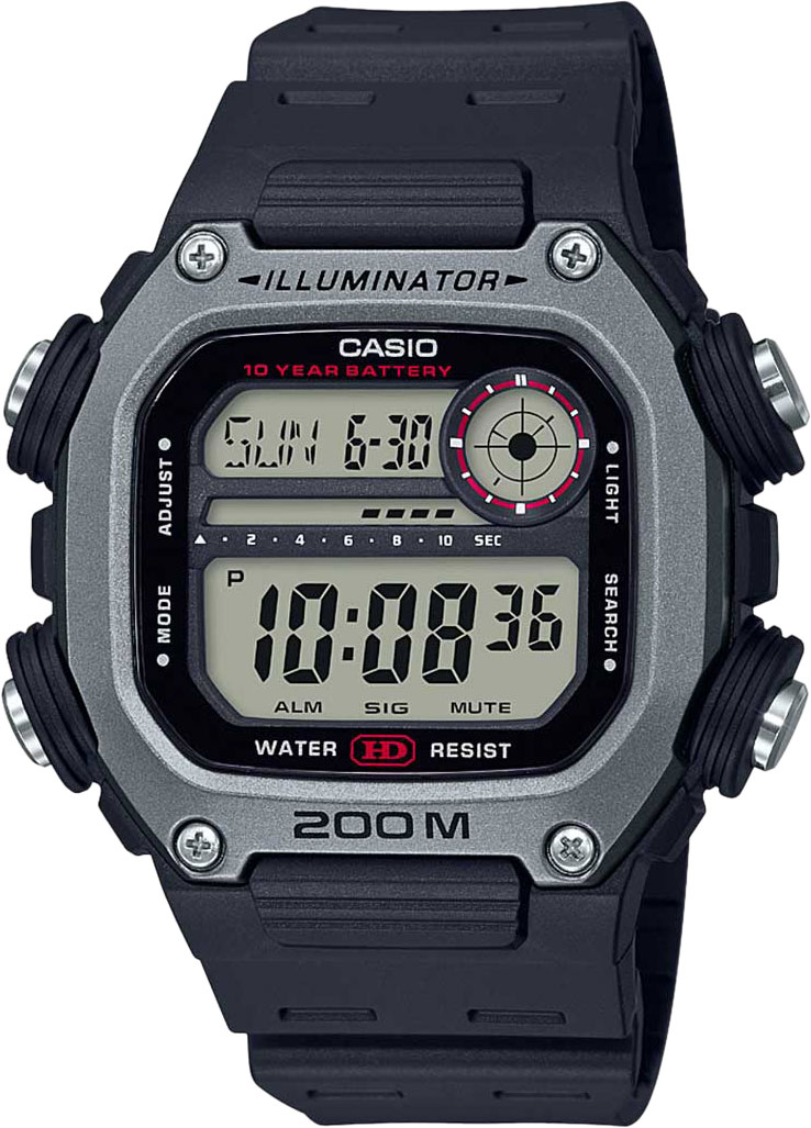 фото Наручные часы кварцевые мужские casio illuminator dw-291h