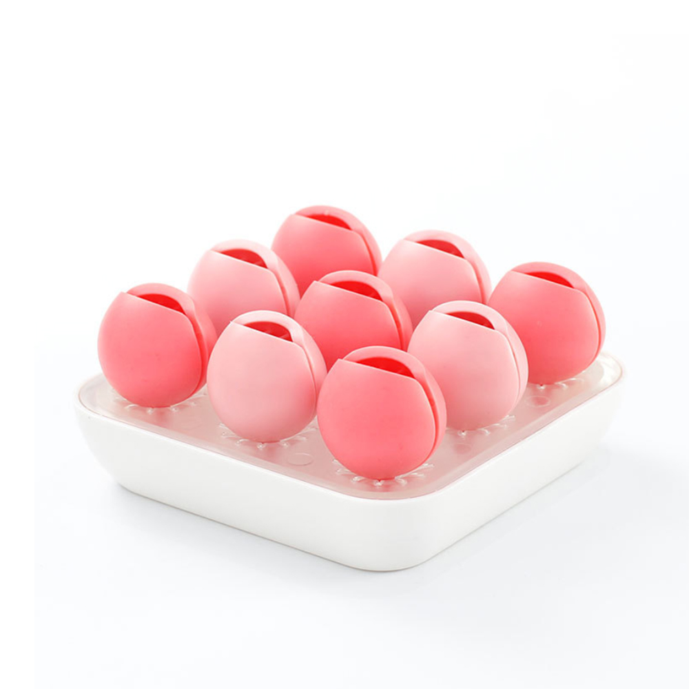 Шкатулка для мелочей BH-BX-05, 9 мячиков-держателей, цвет розовый, 12x12x5,5