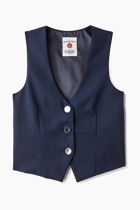 

Жилет для девочки Button Blue, цв.синий, р-р 122, 219BBGS47021000