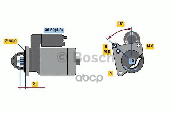 

Стартер BOSCH 0001107110
