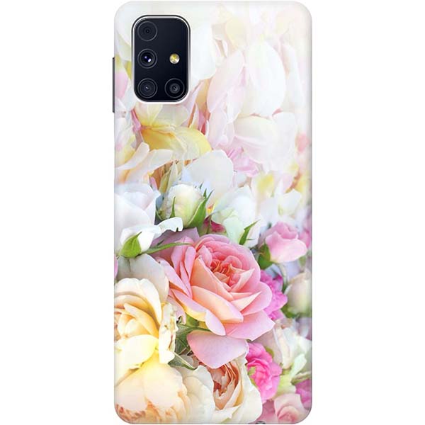 

Bestluck Чехол - накладка ArtColor для Samsung Galaxy M31S с принтом "Нежные розы", Белый