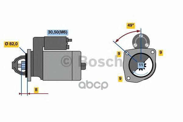 

Стартер BOSCH 0001148003
