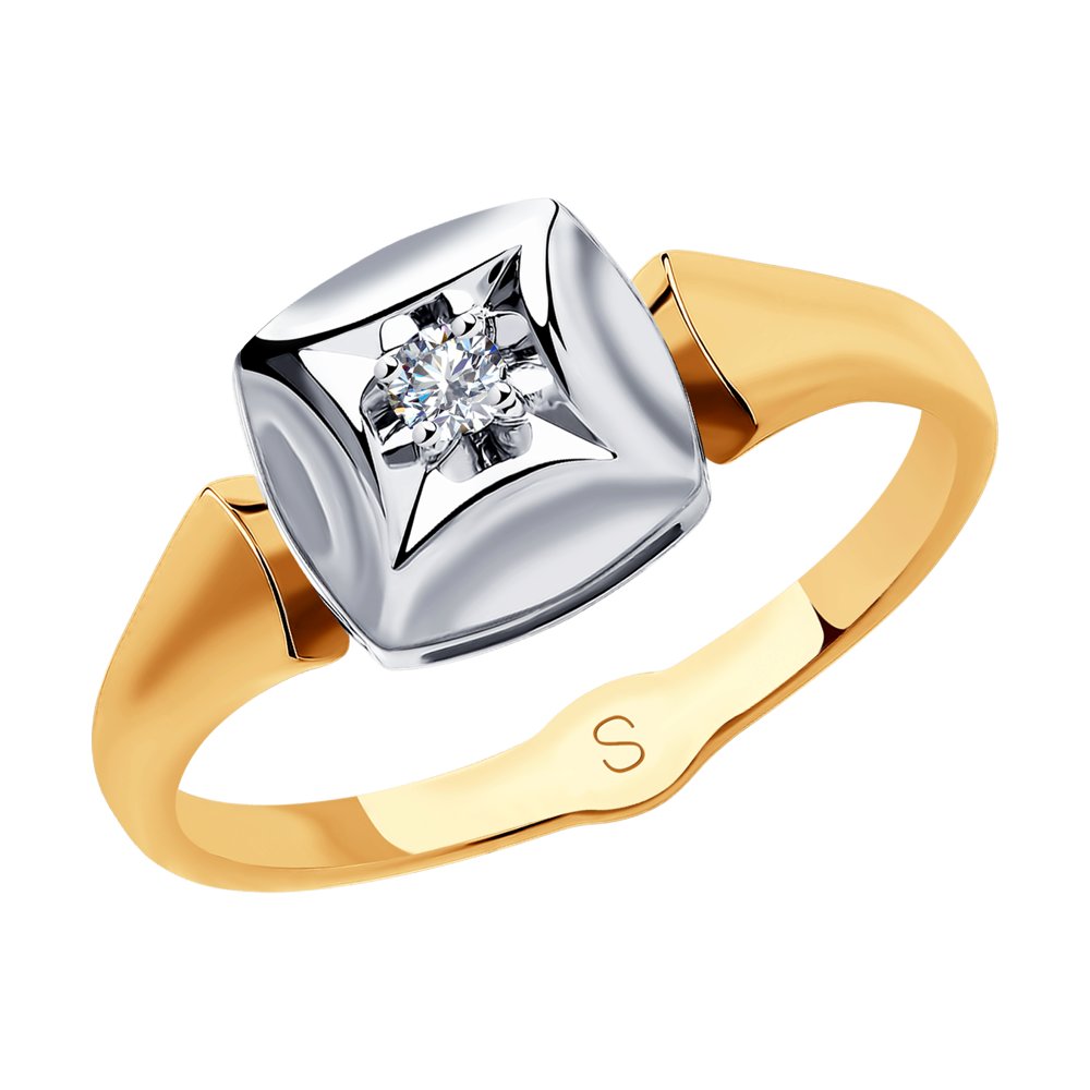 

Кольцо помолвочное из желтого золота с бриллиантом р. . SOKOLOV Diamonds 1011832, 1011832
