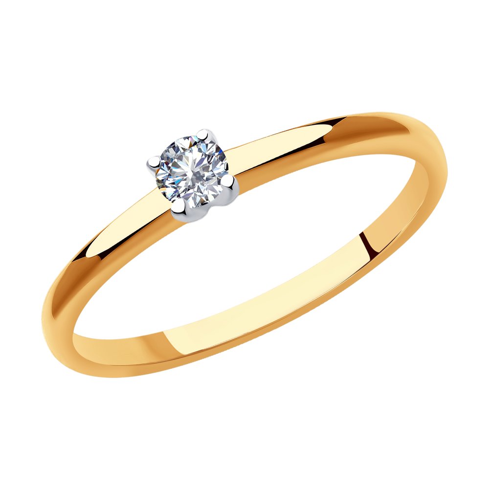 

Кольцо из золота р. 16 SOKOLOV Diamonds 1011909, бриллиант, 1011909