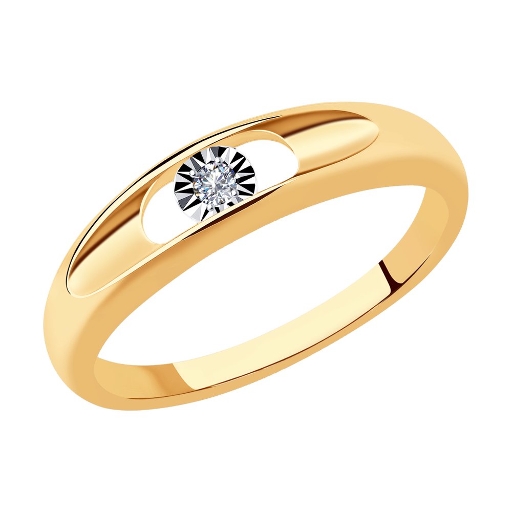 

Кольцо из комбинированного золота р.  SOKOLOV Diamonds 1011973, бриллиант, 1011973