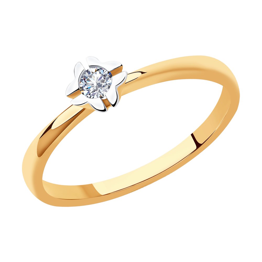 

Кольцо помолвочное из желтого золота с бриллиантом р. 17 SOKOLOV Diamonds 1011986, 1011986
