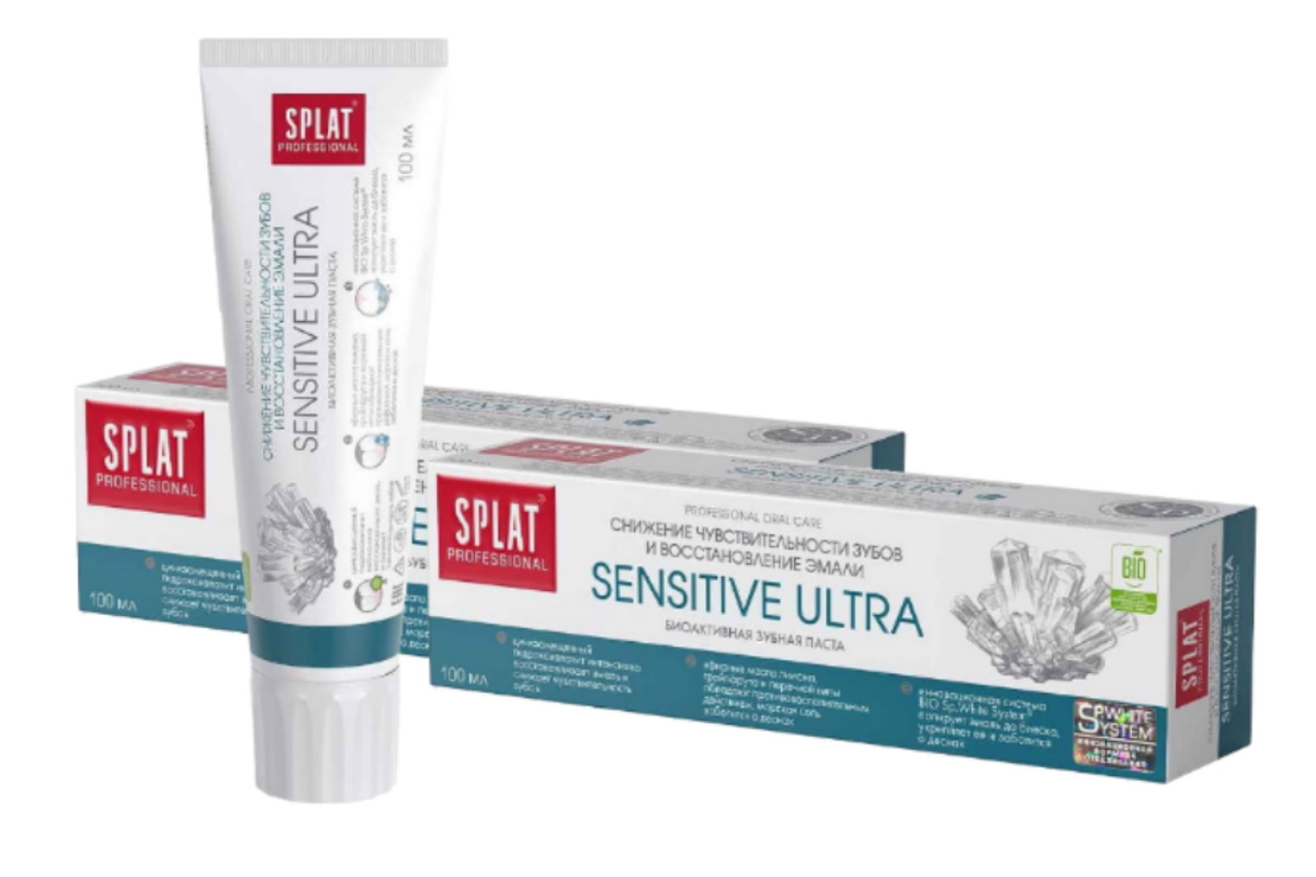 Зубная паста SPLAT Professional Сенситив Ультра100 мл (Набор из 2 штук) зубная паста эльгидиум сенситив для чувствительных зубов