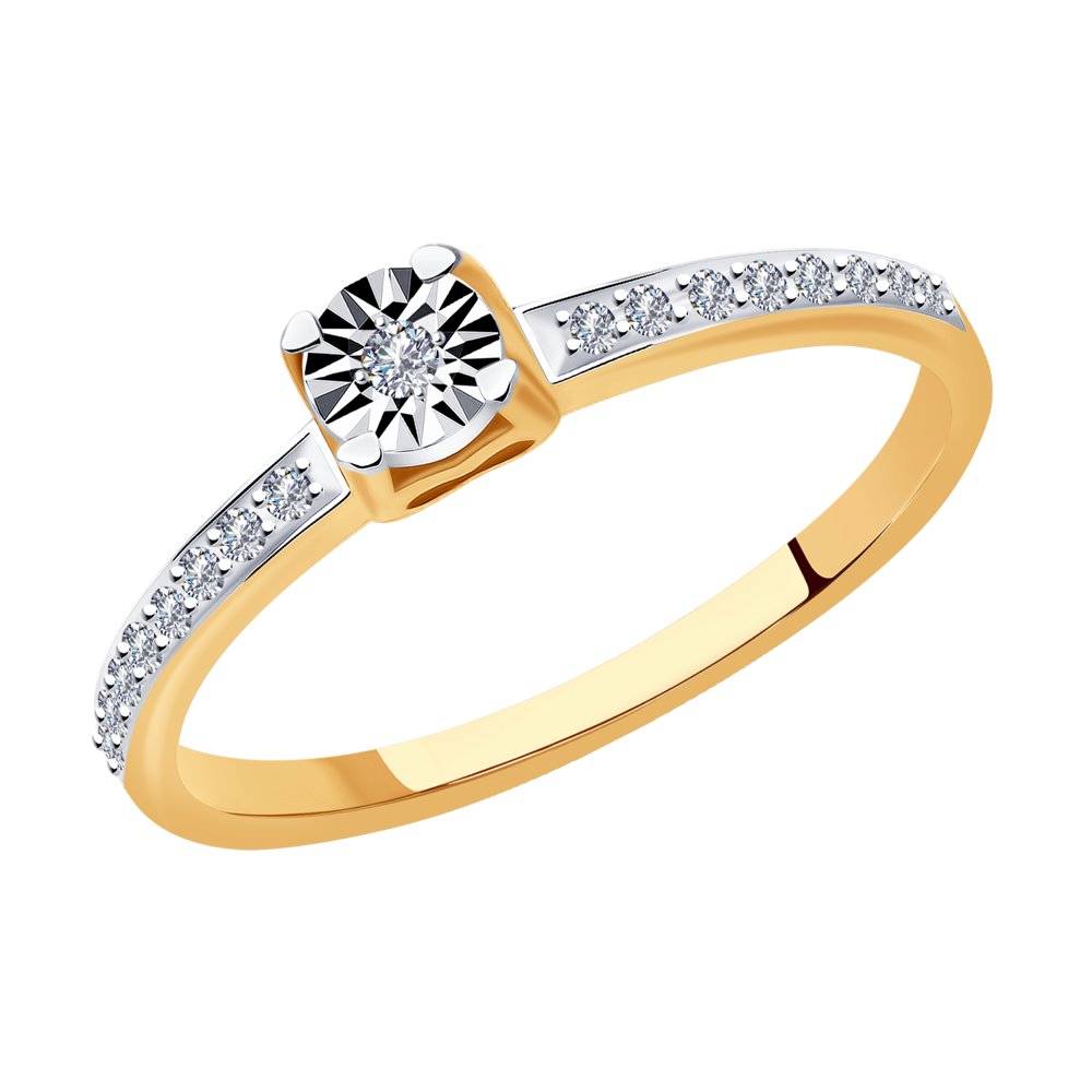 

Кольцо из золота р. 17,5 SOKOLOV Diamonds 1012010, бриллиант, 1012010