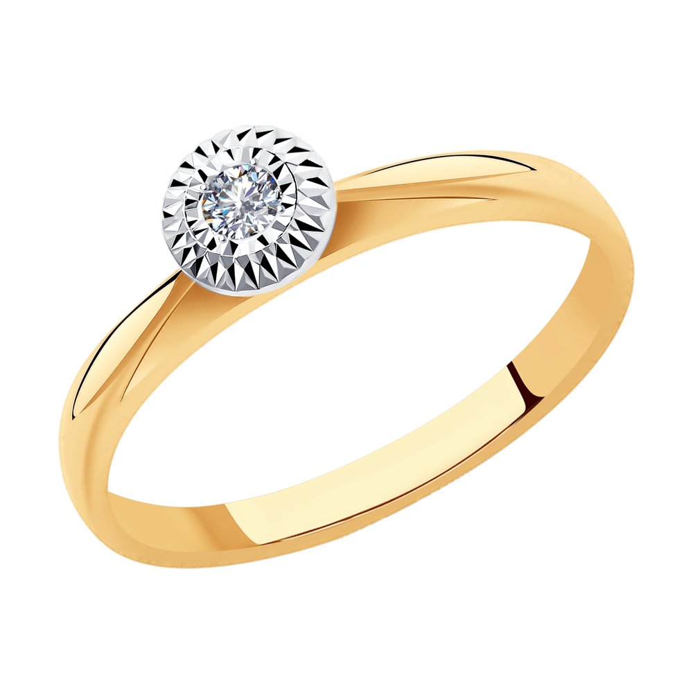 

Кольцо помолвочное из желтого золота с бриллиантом р. 18.5 SOKOLOV Diamonds 1012011, 1012011